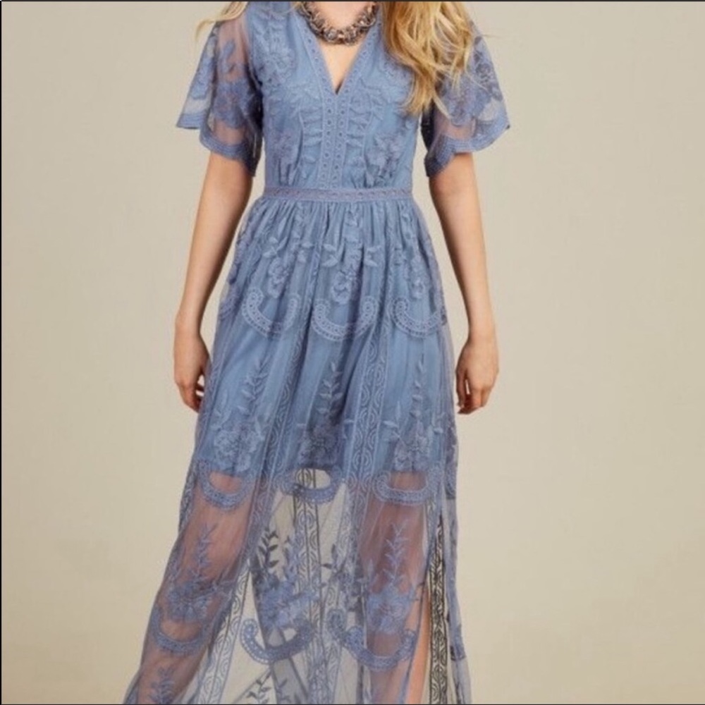 Altar’d State Slate Blue maxi dress